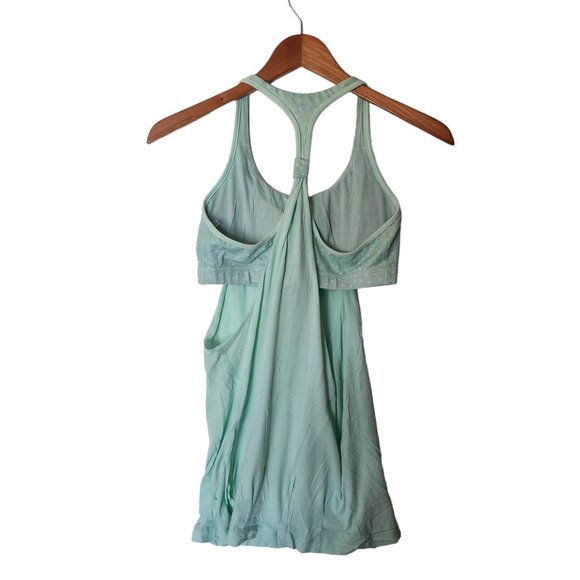 Lululemon Athletica Tank Top Size 6 Built in Bra Practice Freely Yoga Tank Fresh - Picture 9 of 14